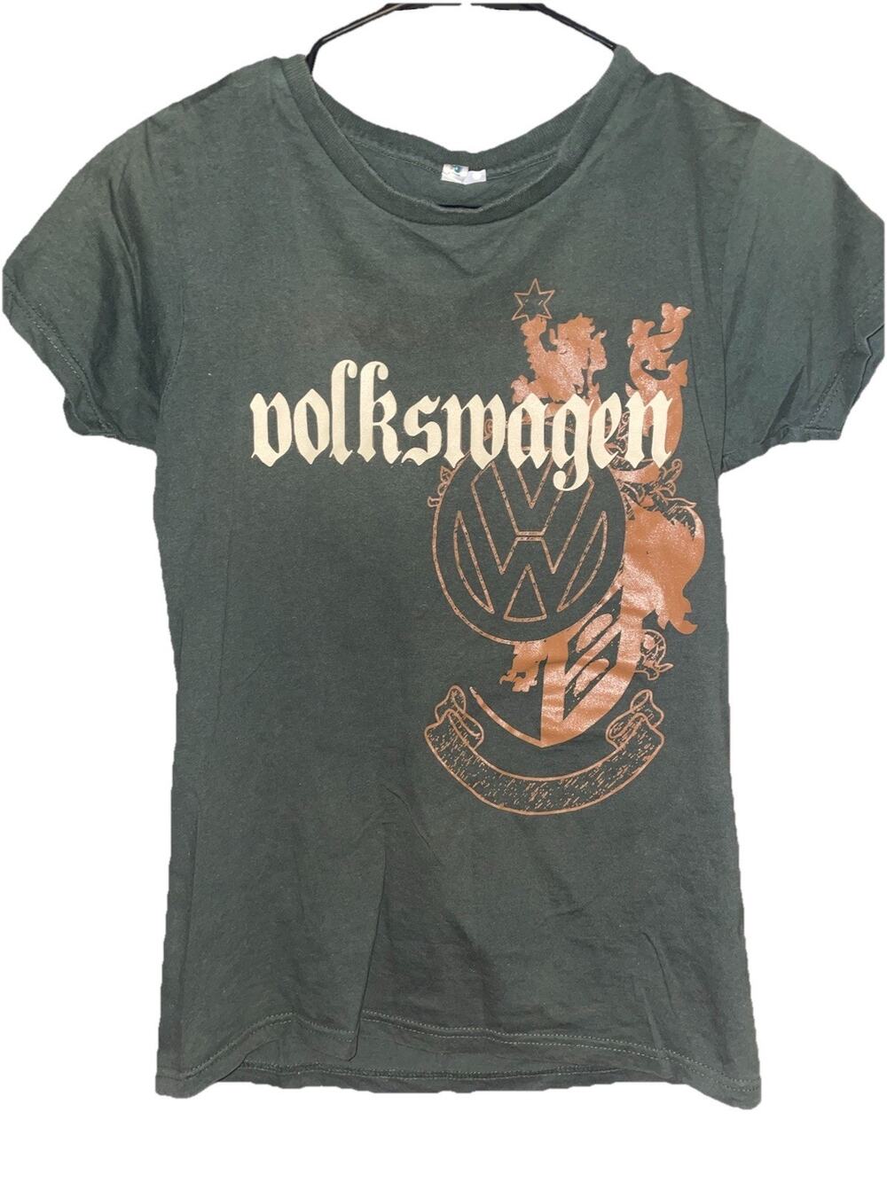 District Threads Ladies Sz M Volkswagen Tshirt Green